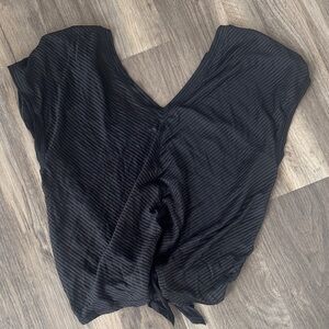 lululemon athletica Black Ribbed Crop Top